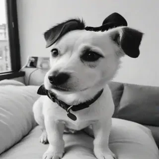 black and white cute
