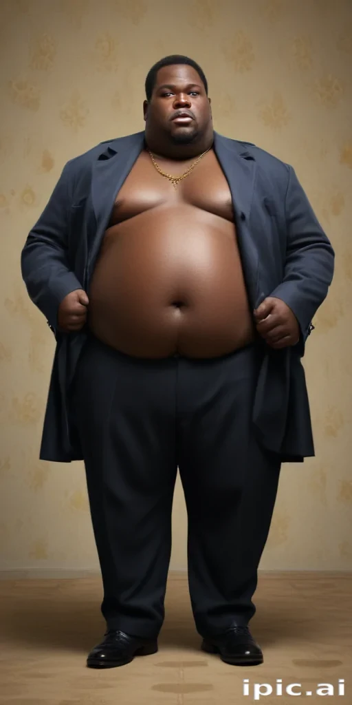 black fat man