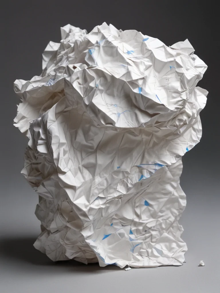 crumpled up paper