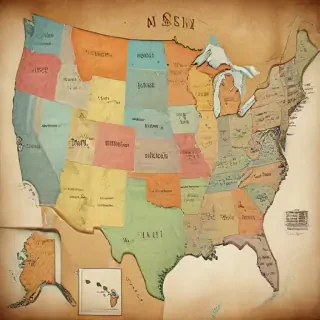usa map with states