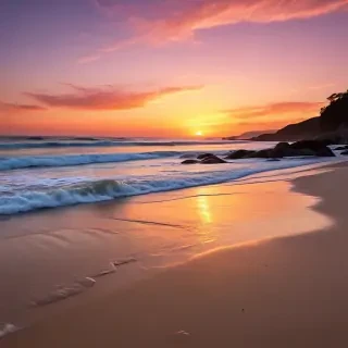 beach background sunset