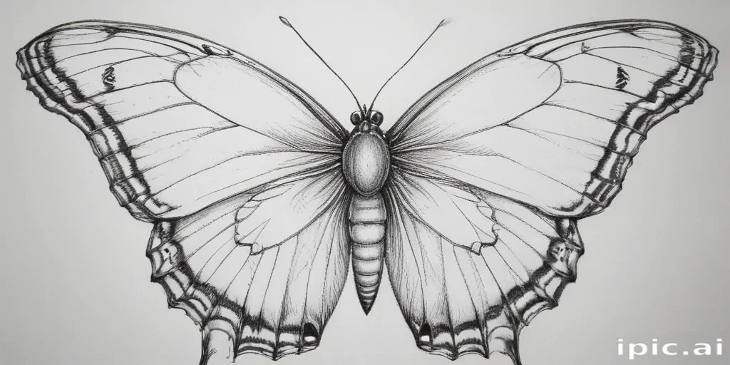 outline drawing of a butterfly