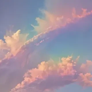 pastel coloured rainbow