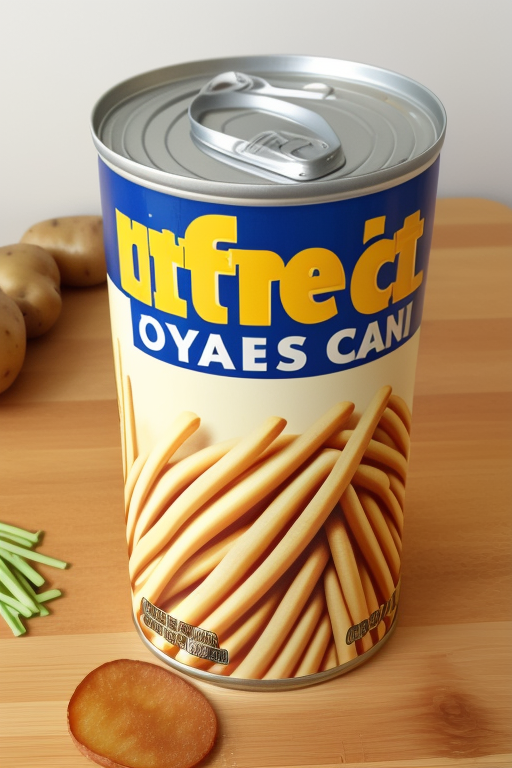 potato sticks in a can