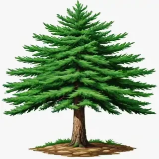 pine tree clipart black and white