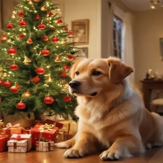 christmas wallpaper dog