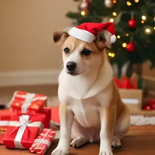 pictures of dogs christmas