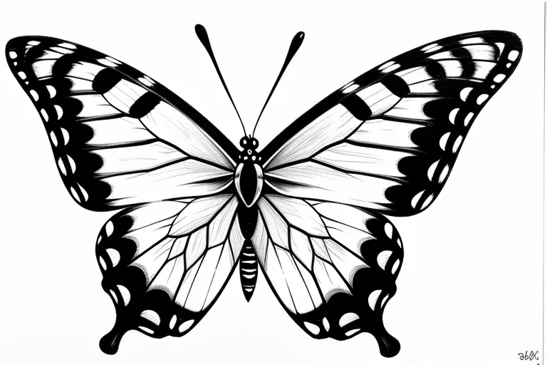 butterfly drawing aesthetic