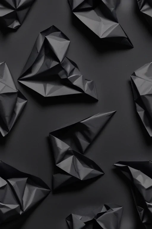 crumpled black paper