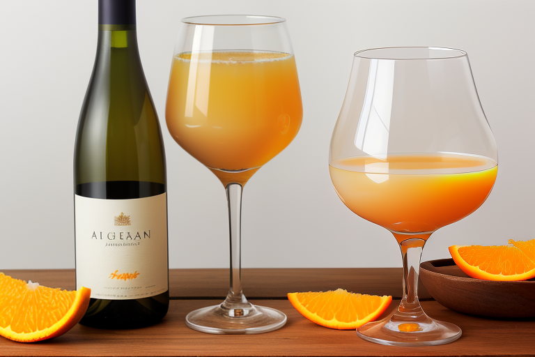 white wine and orange juice