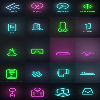 neon app icons