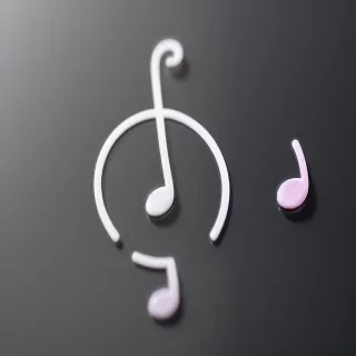 transparent music note