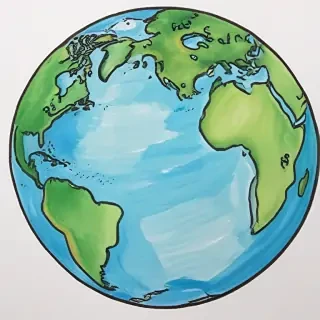 earth cartoon drawing