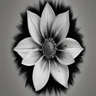 flower png black and white