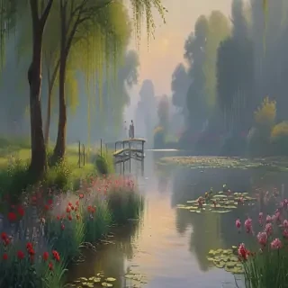 monet painting wallpaper