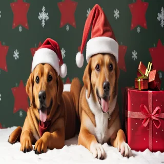 christmas dog wallpaper