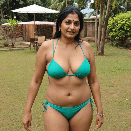 indian aunty in bikini