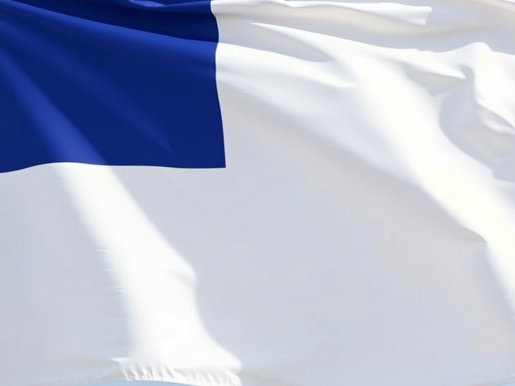 Create a high-resolution image of a flag with a blue top half and a yellow bottom half, photographed with a DSLR camera at 50mm focal length, f/8 aperture, ISO 100, natural lighting, shot from a straight-on perspective for clarity and color vibrancy.