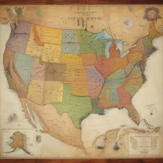 map of united states with states