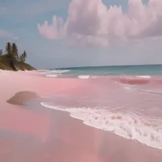 pink beach aesthetic