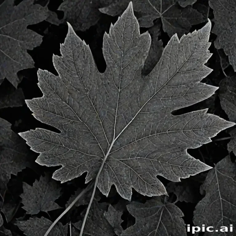 leaf images black and white