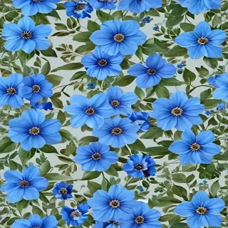 blue flowers transparent