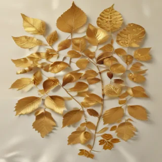 gold leaves png