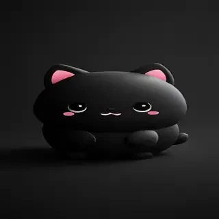 black wallpaper cute