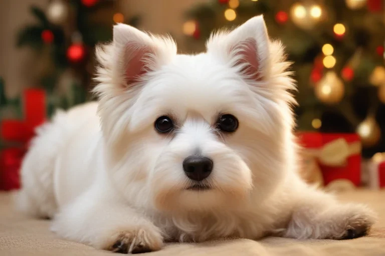 dog christmas background