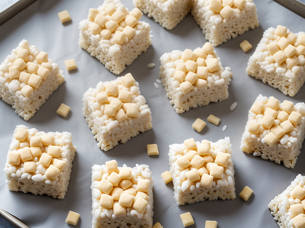 sheet of rice crispy treats