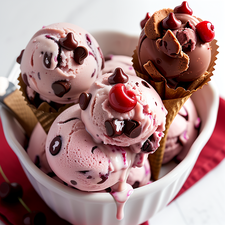 cherry chocolate chunk ice cream