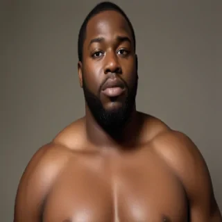 black fat man