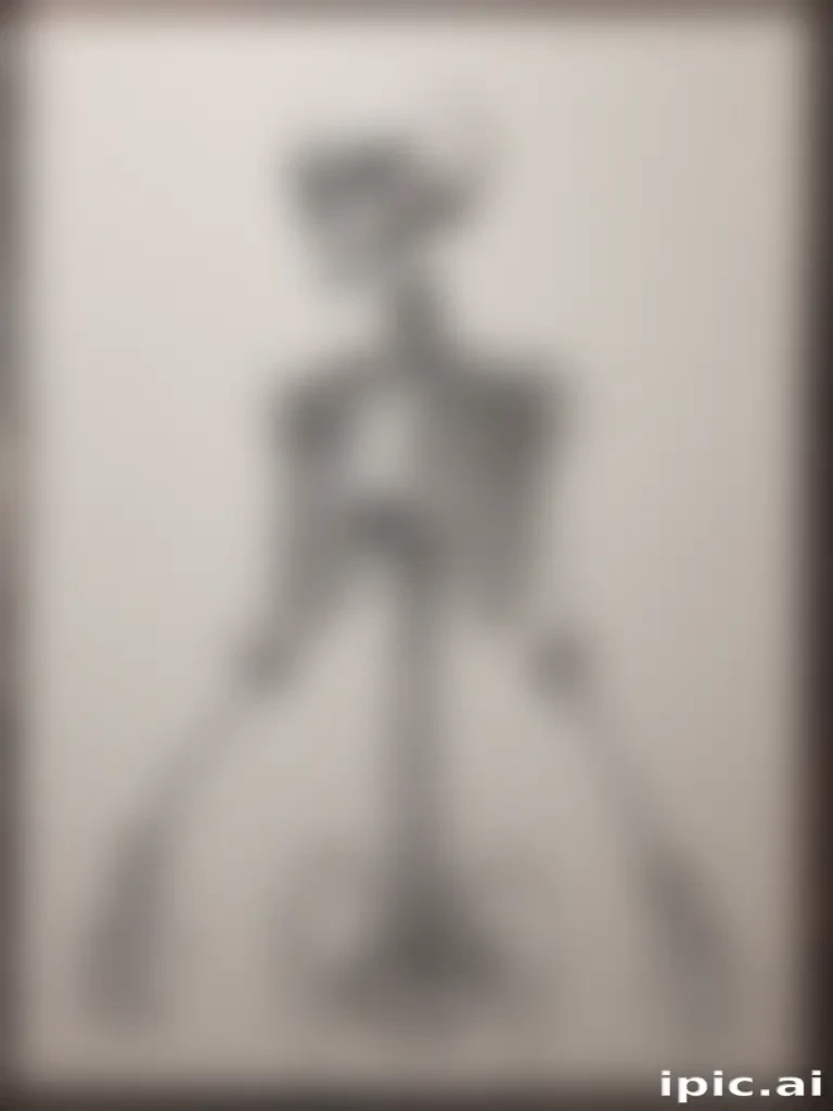 creative skeleton drawing art
