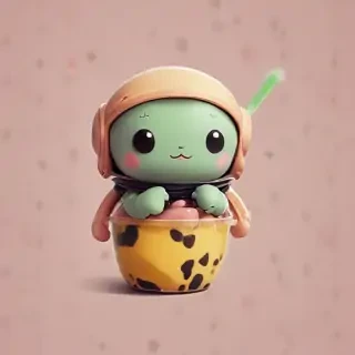 cute boba wallpaper