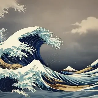 great wave wallpaper
