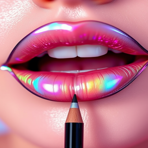 Holographic lip liner called "Prism Edge" that creates a multi-dimensional, iridescent outline to enhance and define the lip shape
