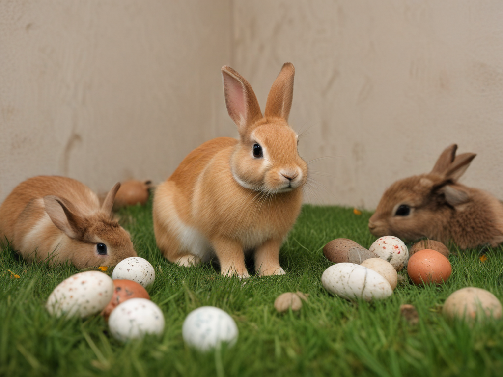 Empty Photo Rabit Make a blank image with random objects with rabbits hidden in the scene