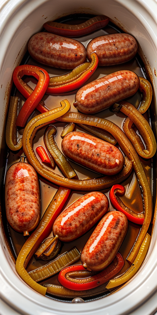 crock pot sausage and peppers and onions