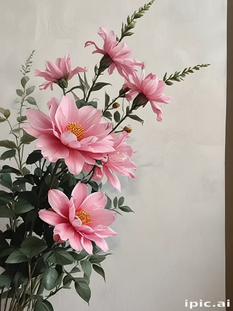 aesthetic flower painting