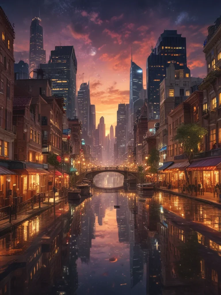 city lights background