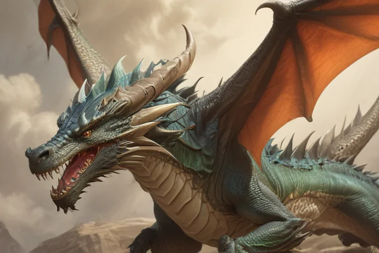 cartoon drawing of a dragon