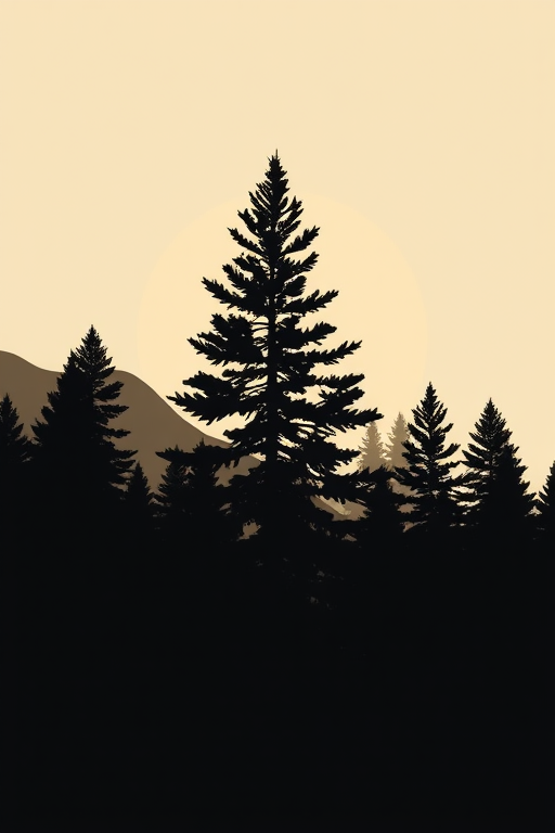 pine tree silhouette png