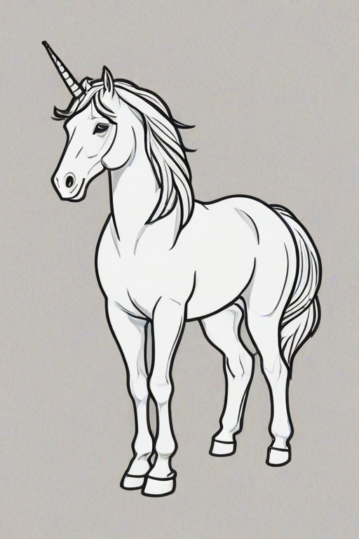 unicorn outline