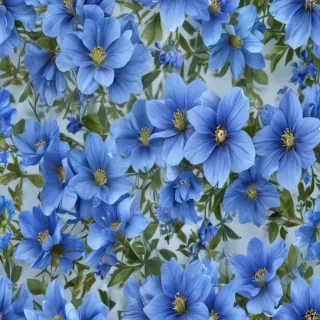 blue flowers transparent background