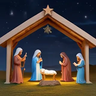 free christmas nativity scene