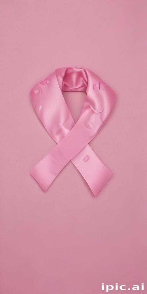 Elegant Pink Ribbon Symbolizing Awareness and Support for Breast Cancer ...