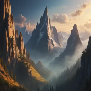 mountainous background