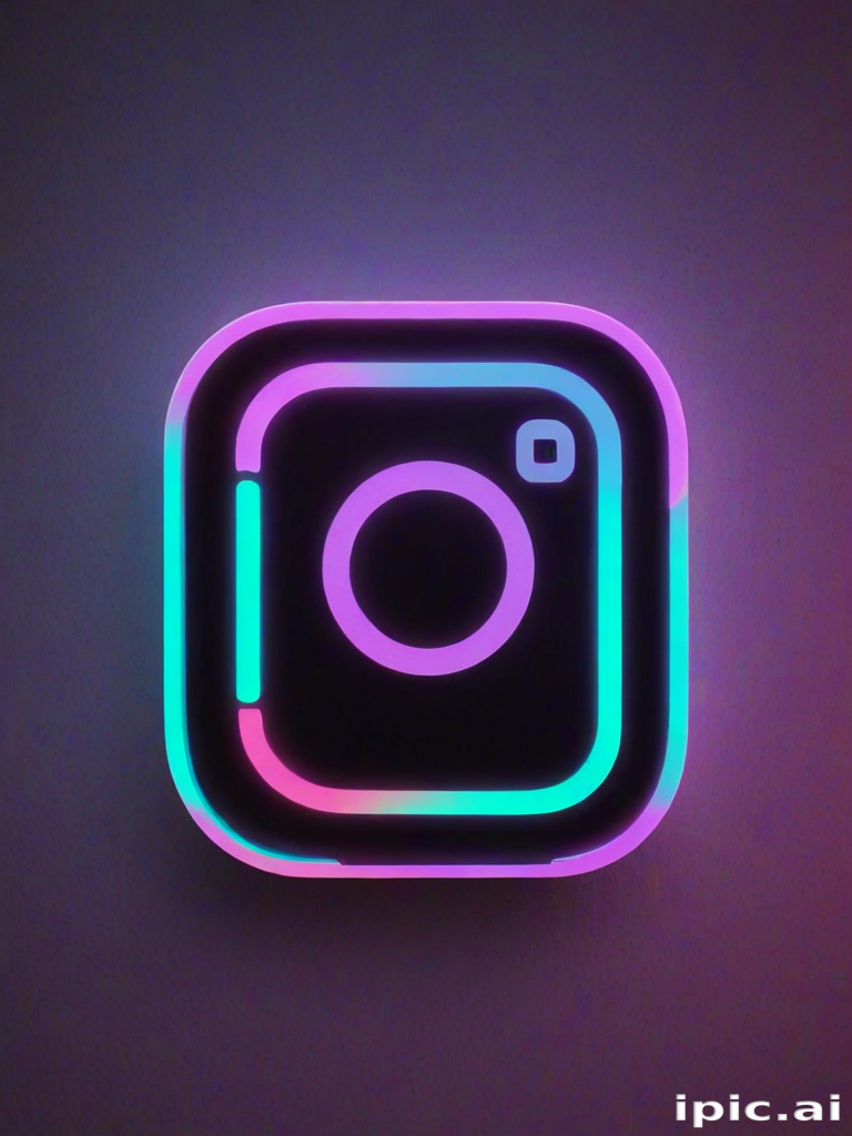 neon instagram logo