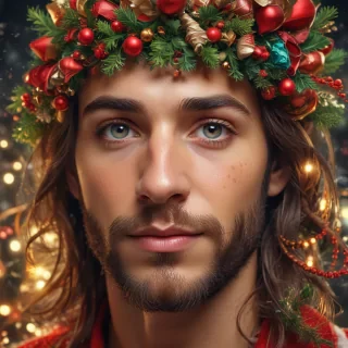 christmas background portrait