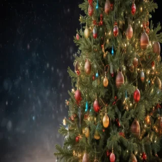 christmas background with tree